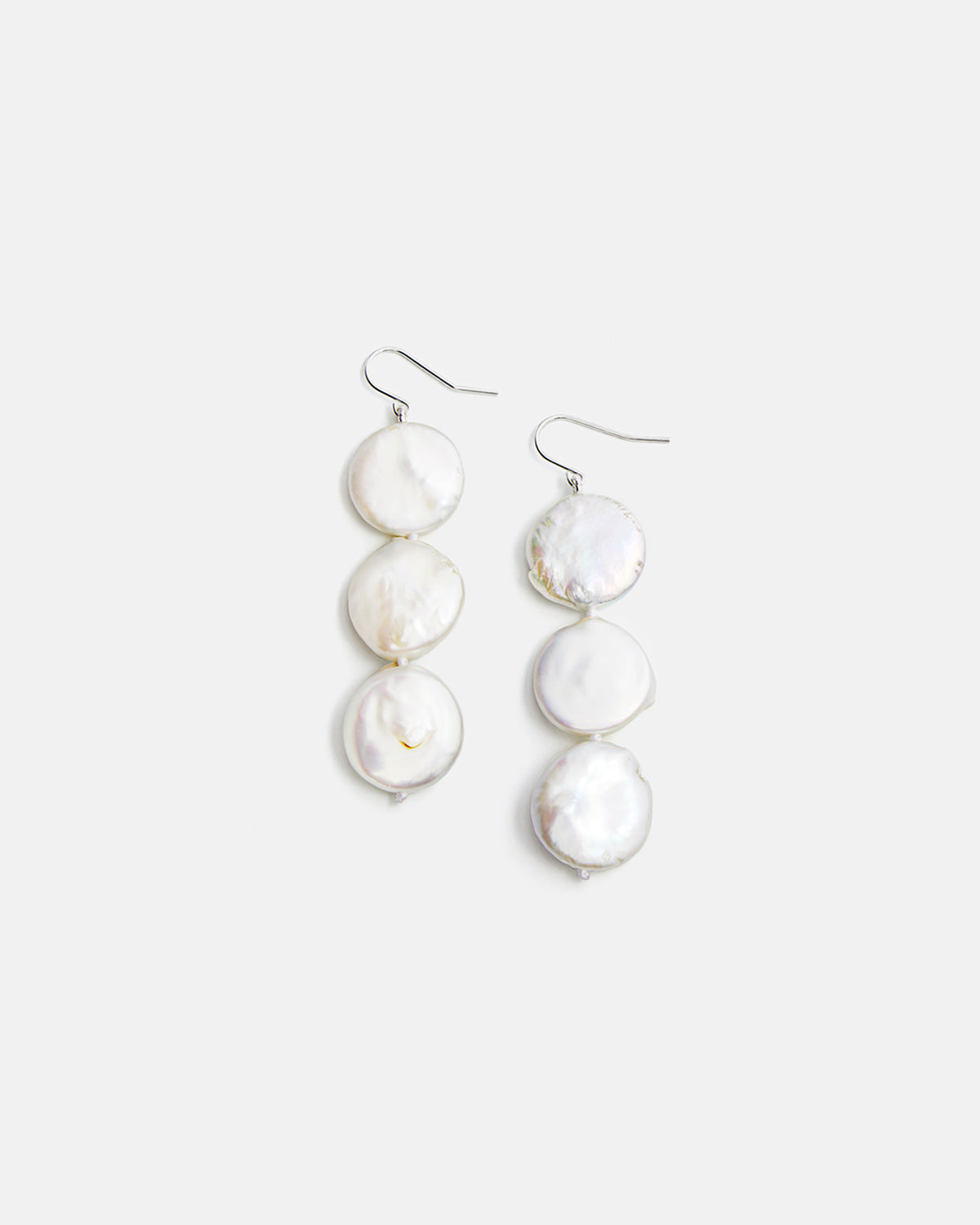 Calypso Earrings in Silver with Pearls
