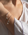 Bee Bracelet in Sterling Silver with lab grown Diamond & Pearl