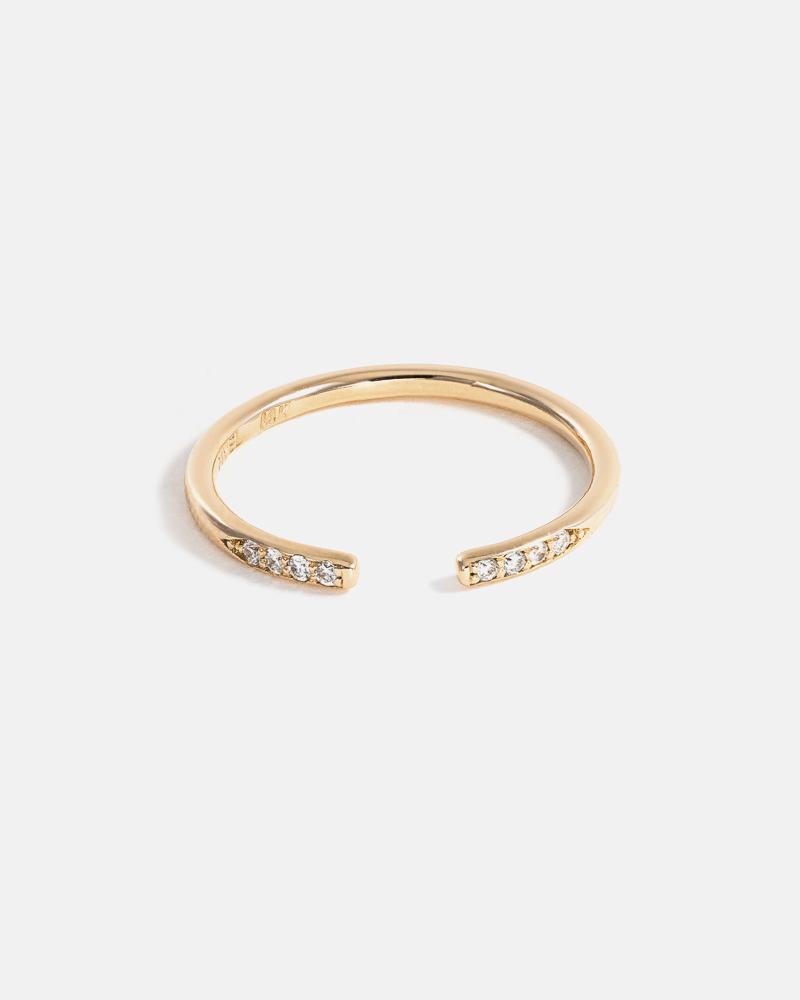 Classic Open Ring in Gold with lab grown Diamonds