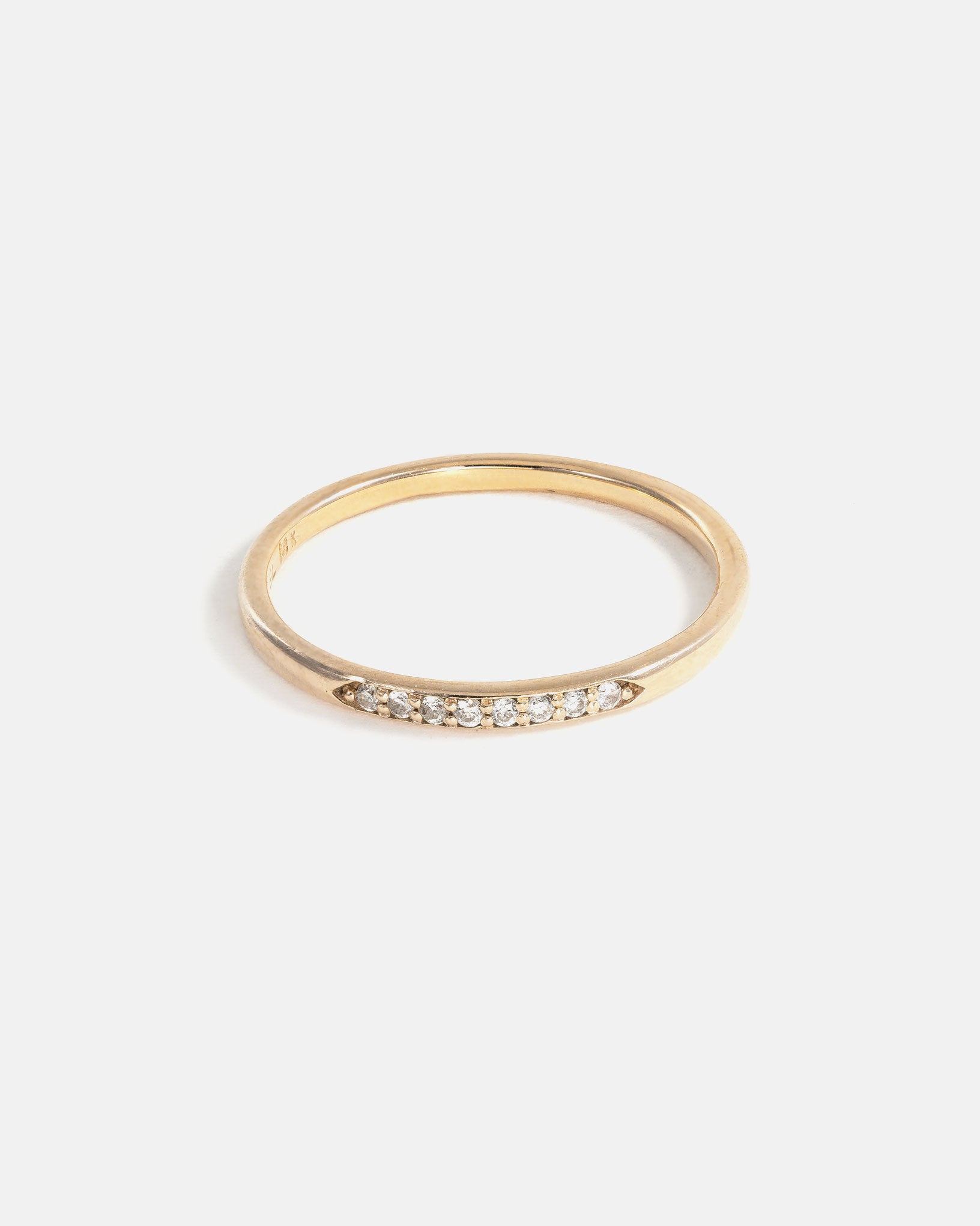 Stratura Wedding Ring in Yellow Gold with Ethical Birthstones