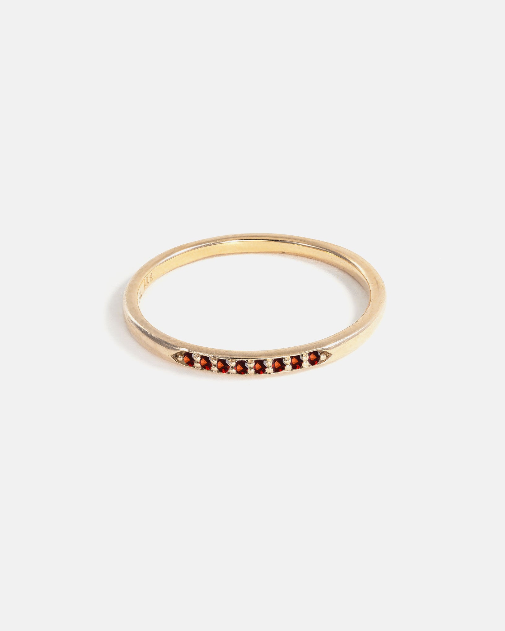 Stratura Wedding Ring in Yellow Gold with Ethical Birthstones