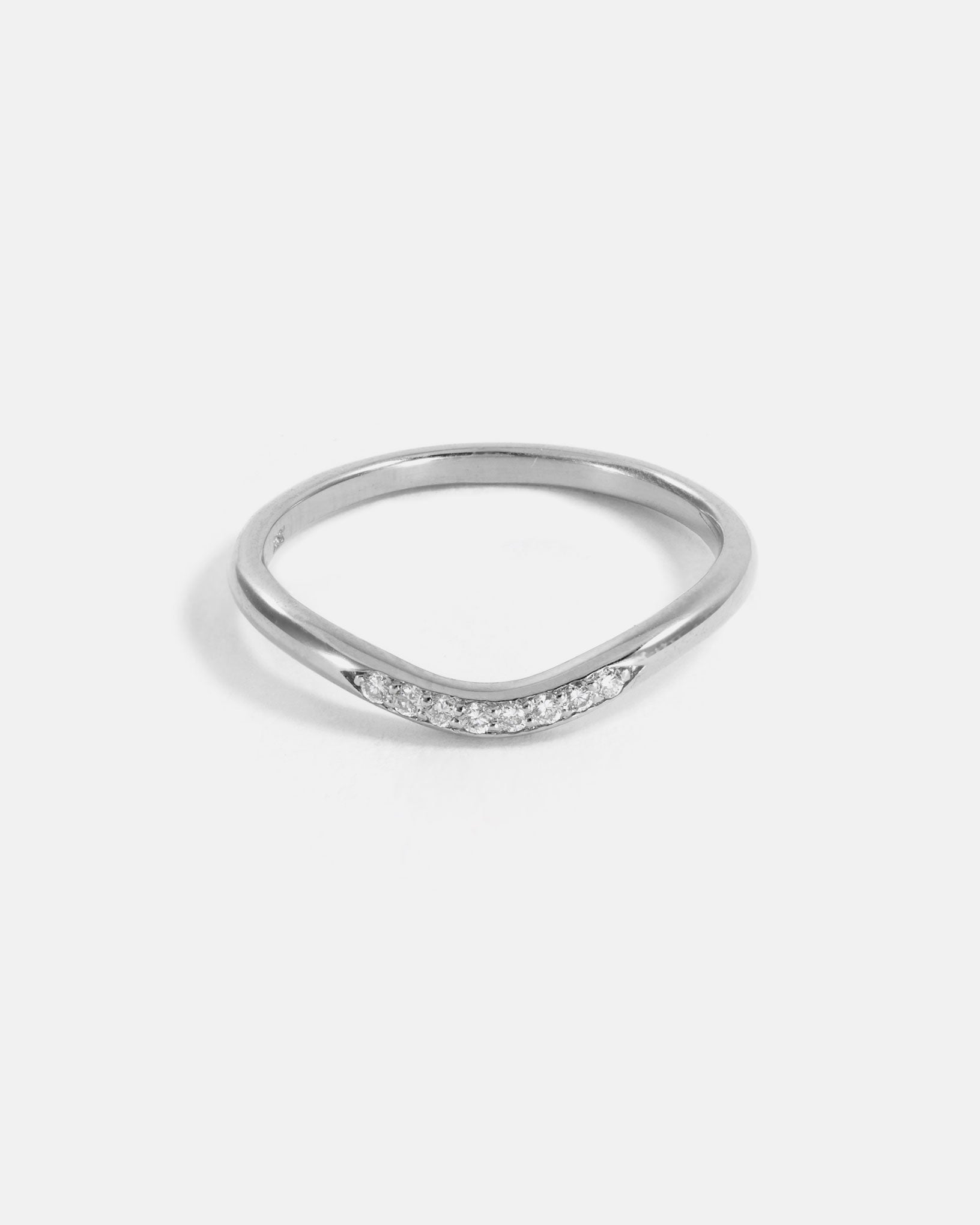 Ellipse Ring and Stratura Wave Band with lab-grown Diamonds