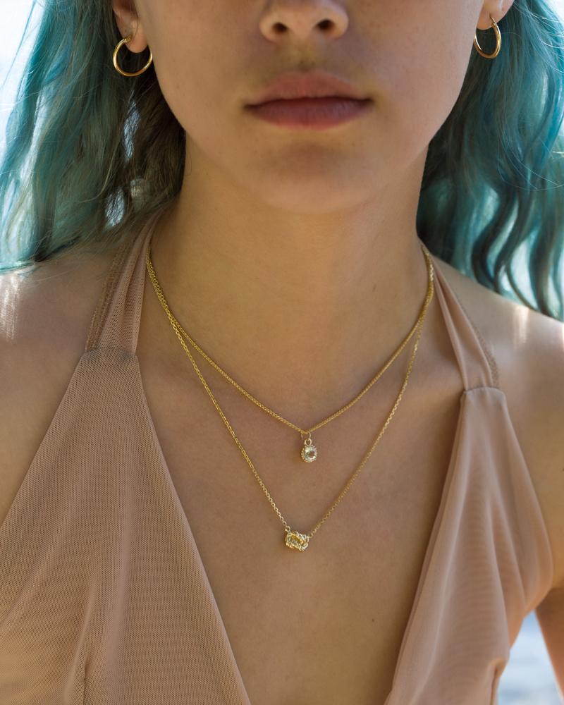 Nausicaa Necklace with Forçat Chain in Gold