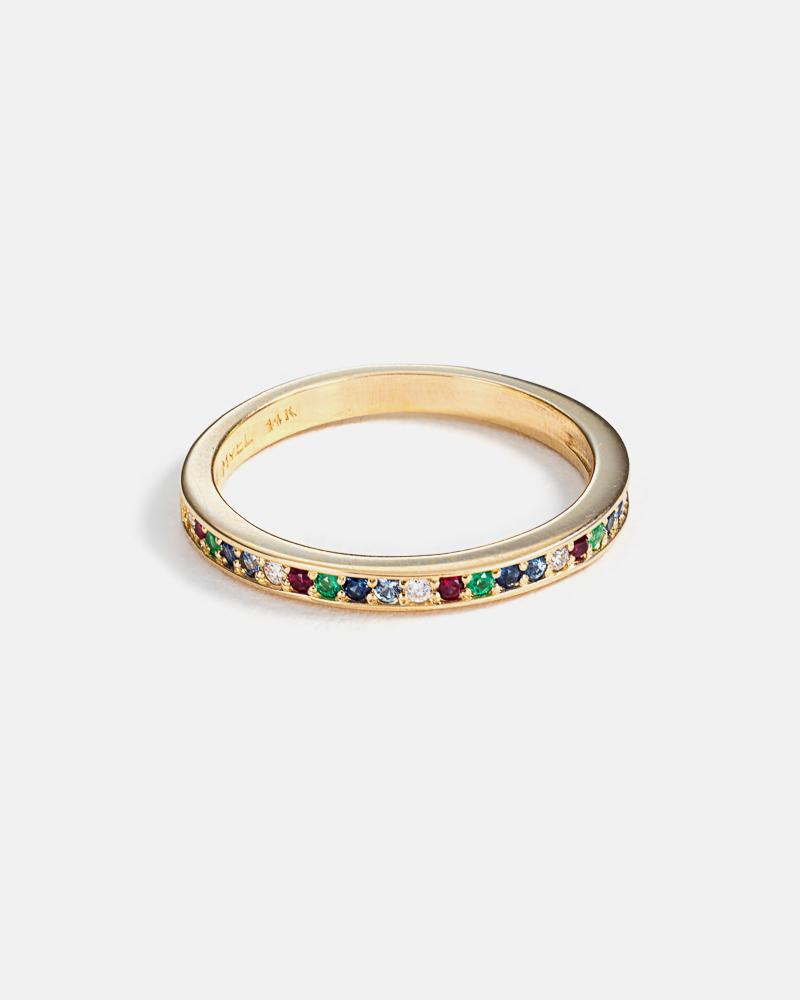 Pavé Confetti Ring in Yellow Gold