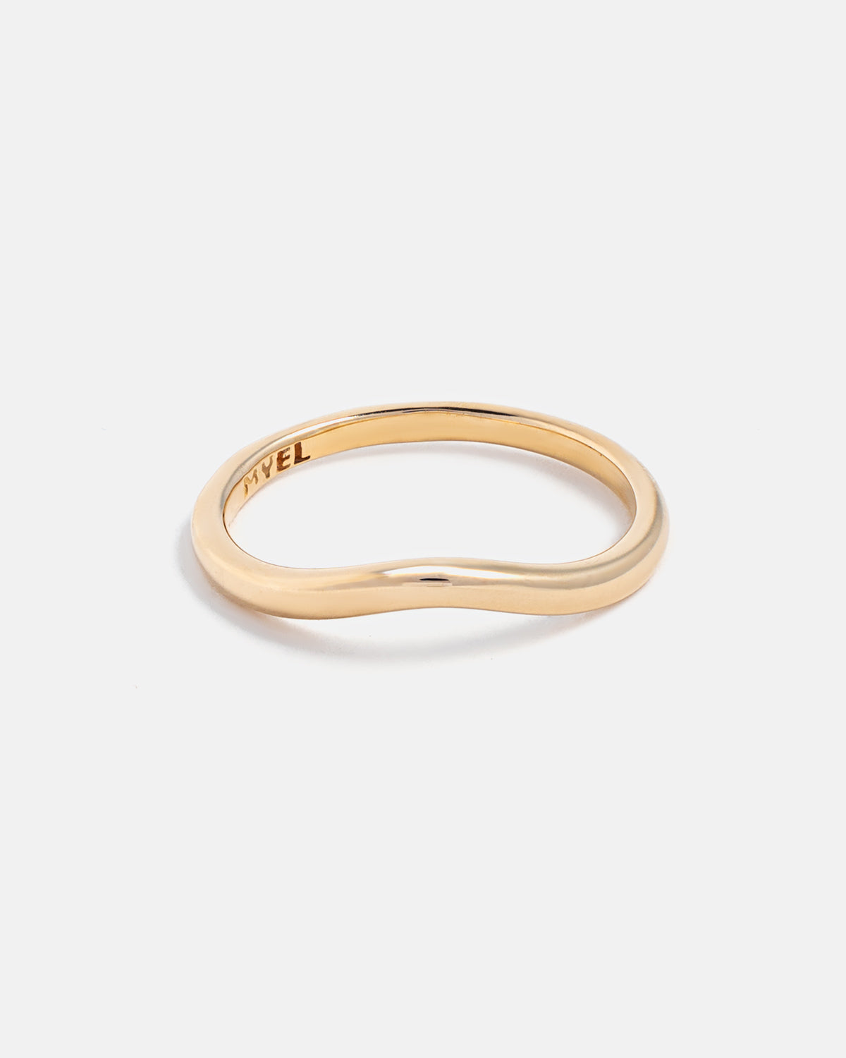 Stratura Wave Wedding Ring in Gold without stone
