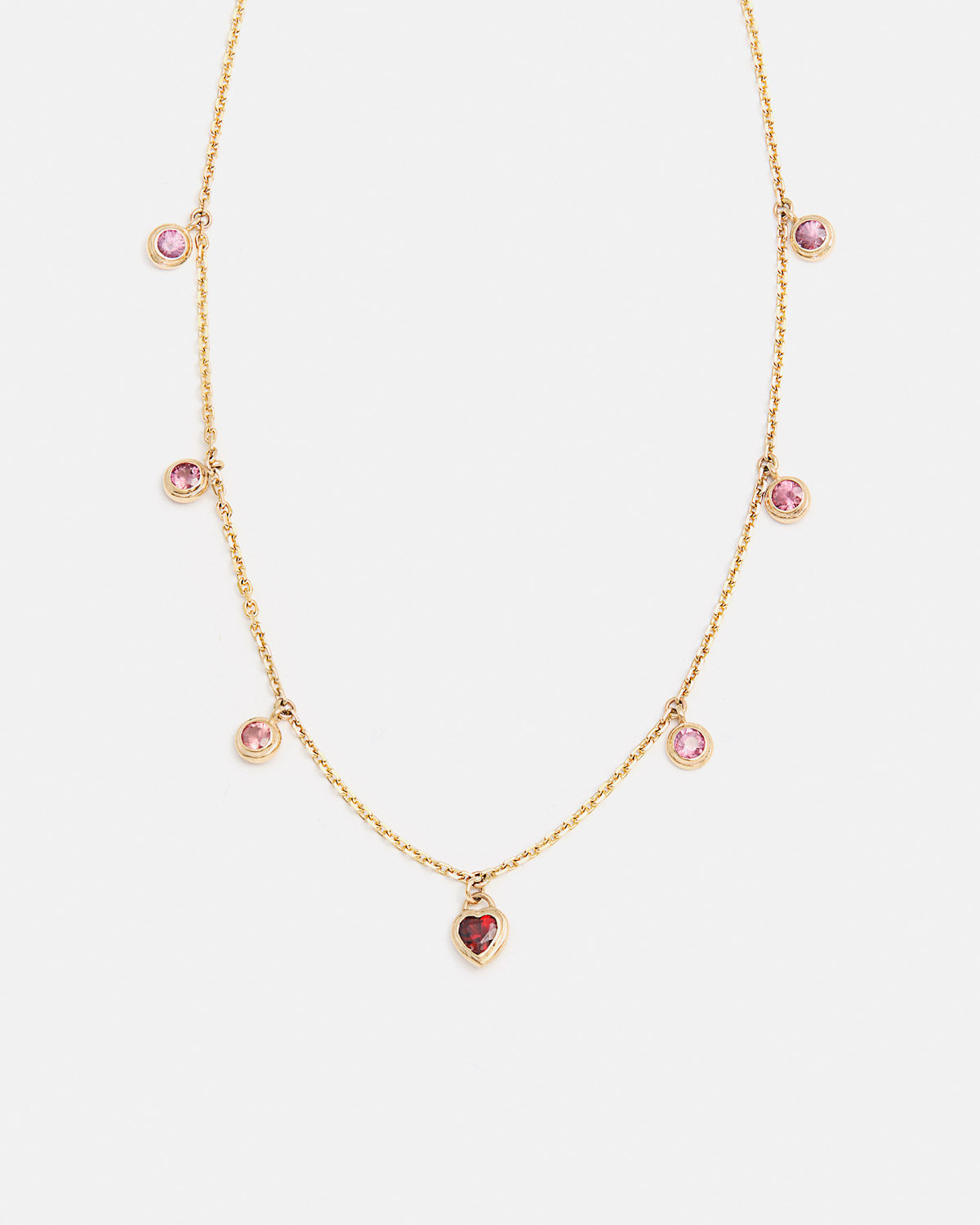 Destiny Necklace in Gold with Garnet and Rubies