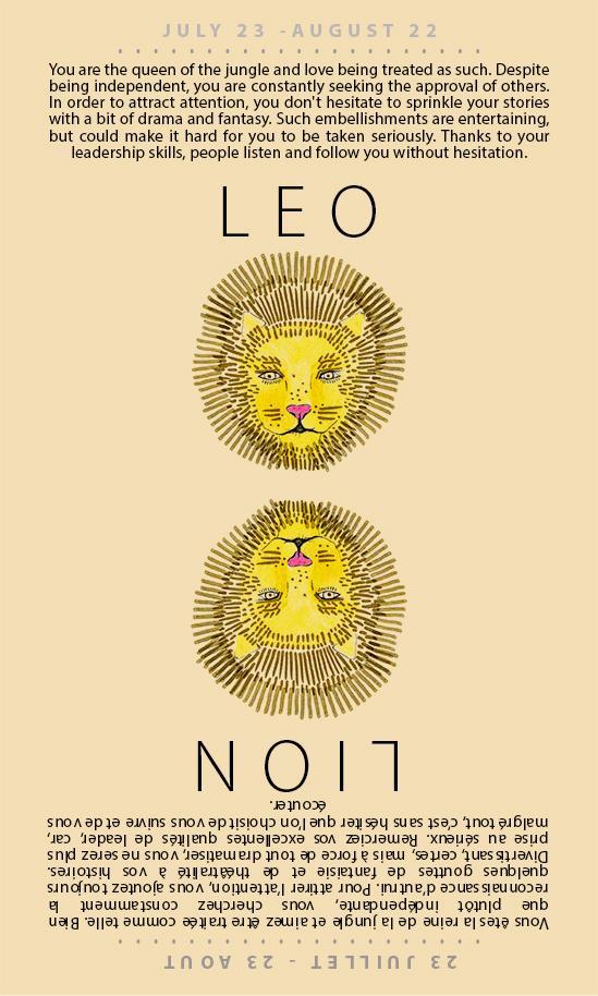 Zodiac Leo Necklace in Yellow Gold